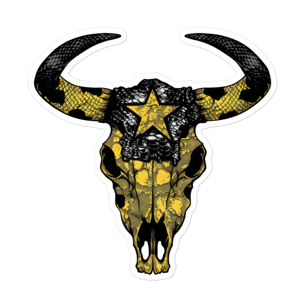 Lone Star Skull Sticker