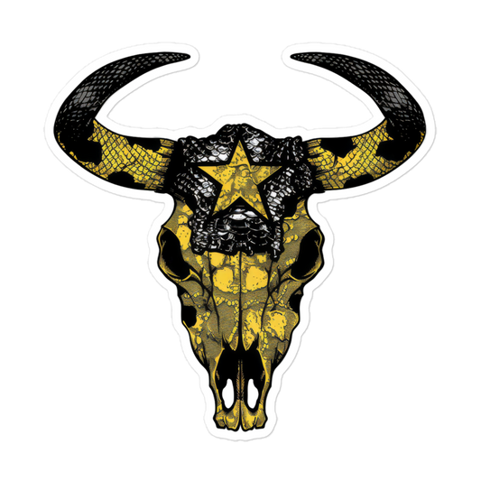 Lone Star Skull Sticker